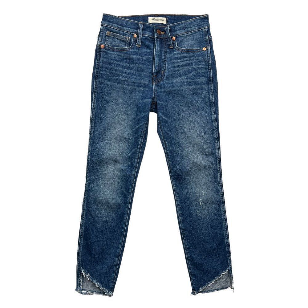 Madewell Women's Petite 10" High-Rise Skinny Jeans Cutout Tulip Hem Edition